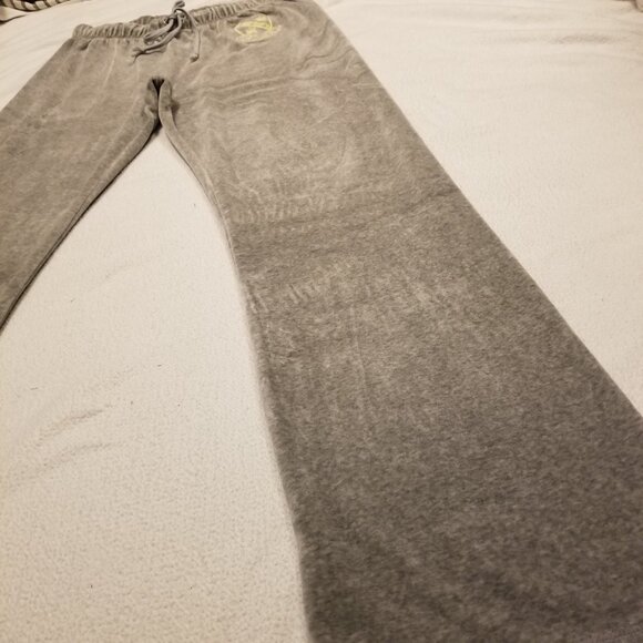 VINTAGE Juicy Couture Velour Grey Trackpants Sweats XXLarge Y2K Bum/Butt Logo - Picture 6 of 12